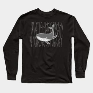 Whale - Grey Long Sleeve T-Shirt